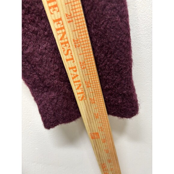 Guess Women’s Wool Coat Red Wine Double Breasted Walder Buttons Lined Long Sz XL - Picture 6 of 15